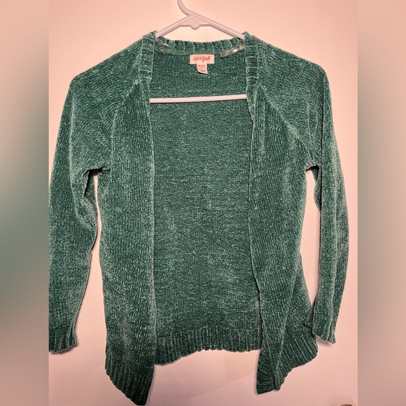 CAT&JACK KIDS GREEN CARDIGAN - Picture 1 of 3